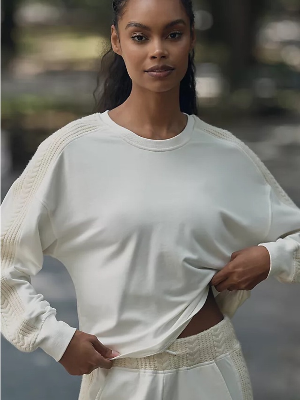 Sundays Bella Pullover Sweater in white size S